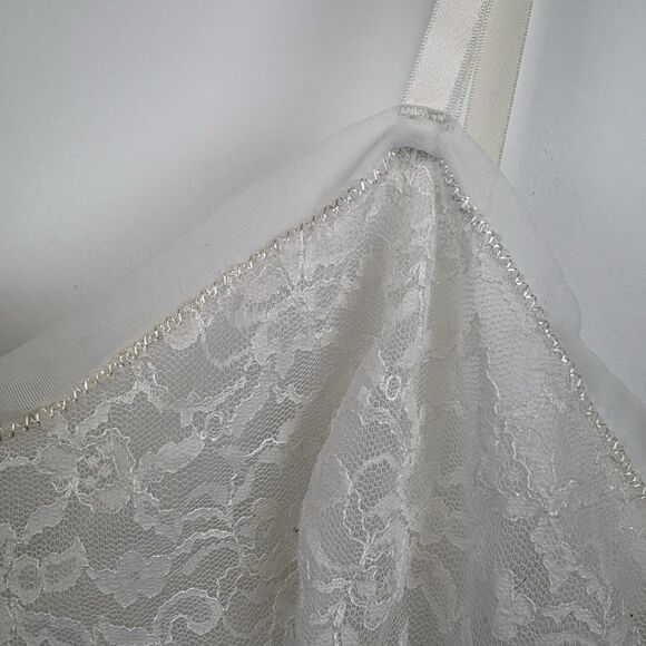American Vintage Made in Hollywood CA 100% Nylon Lace Slip‎ Dress Size Small - Picture 8 of 9